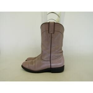 Pecos Bill Womens Size 6.5 B Roper Light Pink Leather Cowboy Western Boots